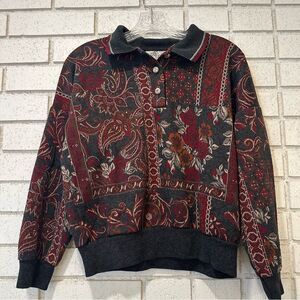 Orbit Sport Vintage Collared Grandpa Sweater size XS/small